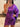 Sparkly One Shoulder Pleated Mini Prom Dress - Grape