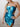 Cut Waist Boned Mini Prom Dress With Pleated - Peacock Blue