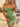 Hot Fix Hand Made Flower Boned Mini Prom Dress - Sage Green