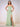 Plants Pattern Pleated Bust Chiffon Sheath Bridesmaid Dress With Spilt